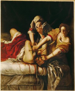 Artemisia Gentileschi, "Judith Slaying Holofernes," 1620 (Florence, Uffizi)