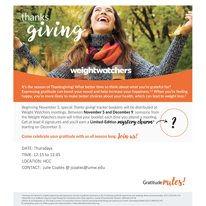Weight Watchers Thanks Giving