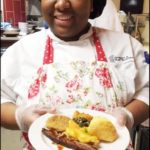 Supervisor Kadasha Jennings was proud to show off UMW's prize-winning plate.