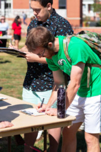 Forty-five students registered to vote during UMW’s celebration of National Voter Registration Day. Photo by Matthew Sanders.