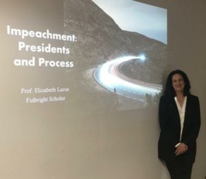 Professor of Political Science and International Affairs Elizabeth Freund Larus