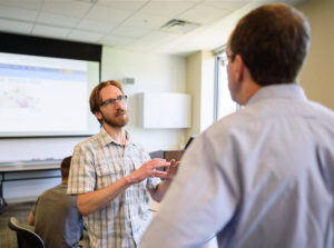 2006 graduate Sam Ulmschneider (left), a global studies and history teacher based in Richmond, was recently named Virginia&rsquo;s 2020 recipient of the James Madison Fellowship.