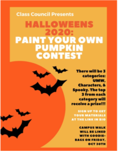 Even with strict health guidelines in place, there is still plenty to do at UMW, including this &ldquo;Halloweens&rdquo; event. A special calendar and list contain a collection of activities and ideas for staying engaged.