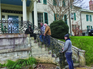 The staircase renovation at Gari Melchers Home and Studio.