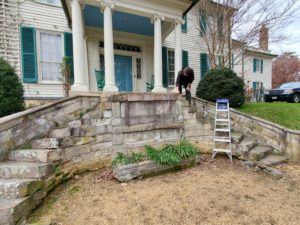 The staircase renovation at Gari Melchers Home and Studio.