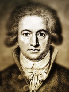 Portrait of Johann Wolfgang von Goethe, 1749-1832, a German poet and author.