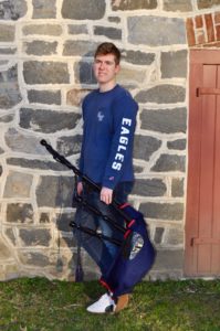AJ Gluchowski, a rising UMW sophomore and member of the Eagle Pipe Band, will open a Memorial Day concert at FredNats Park with &lsquo;Amazing Grace.&rsquo;