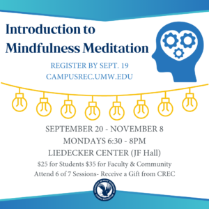 Register at campusrec.umw.edu by September 19th to join our course!