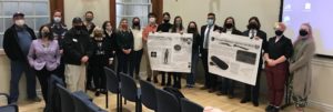 Students in HISP 471: Preservation in the Community presenting trail signs to representatives of the Patawomeck and Rappahannock tribes, King George County's Department of Economic Development and Tourism, and other stakeholders.