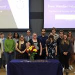 From left to right Elizabeth Glenn, Tanner Nalley, Ainsley Logar, Yokabit Ayele, Olivia Mallory, Ray Tuttle, Elizabeth Golden, Ian Jenkins, Samantha Greer, Nick Bindon, Christopher Anderson, Avery Nelson, Madison DeWitt, Yonatan Asfaw pose for photos at the ceremony.