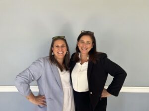 Dean of Admissions and Associate Vice President Melissa Yakabouski and Director of First Year Admissions Sarah Lindberg