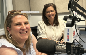 UMW Director of First Year Admissions Sarah Lindberg (left) and Dean of Admissions and Associate Vice President Melissa Yakabouski