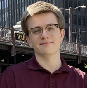 Anders Barretta &rsquo;25, a double major in geography and political science, is the first-ever recipient of the Marshall E. Bowen Scholarship, established by Susan Liebenow &rsquo;71 for the distinguished professor emeritus, who passed away in 2020. Photo courtesy of Anders Barretta.