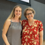 UMW senior Carleigh Wood poses with Professor of Chemistry and Honors Program Director Kelli Slunt, who presented her with the Roy H. Smith Phi Beta Kappa Award.